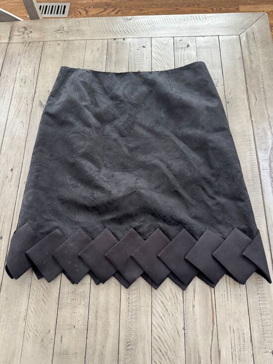 Etro Dresses & Skirts - ETRO Milano Cotton Linen Trim Textured Pencil Skirt Black Size 42 / 6